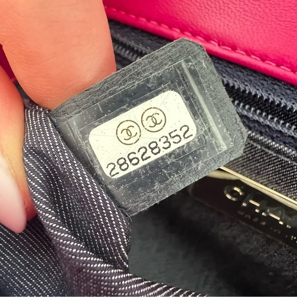 Chanel Lambskin CC Mania Flap Bag in Pink